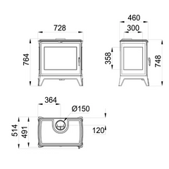 Bronpi Preston Freestanding Fireplace