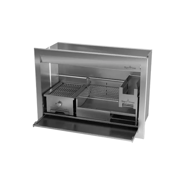 Combo Braai, Wood & Gas, Stainless Steel, 5 Sizes - MultiFire - Fireplace Specialists