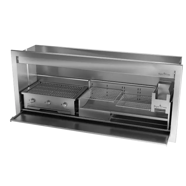 Combo Braai, Wood & Gas, Stainless Steel, 5 Sizes - MultiFire - Fireplace Specialists