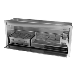 Combo Braai, Wood & Gas, Stainless Steel, 5 Sizes - MultiFire - Fireplace Specialists