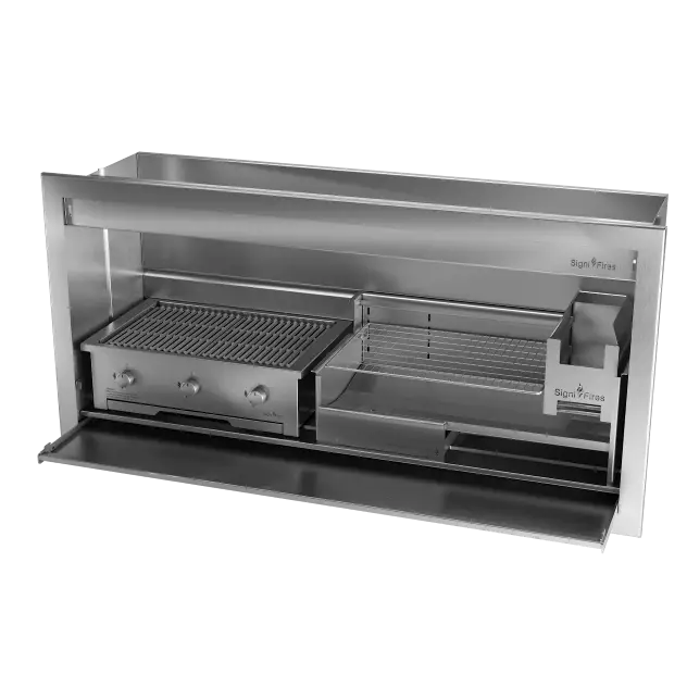 Combo Braai, Wood & Gas, Stainless Steel, 5 Sizes