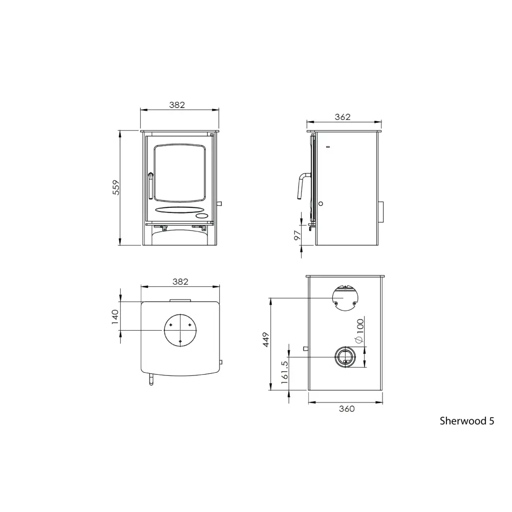 Henley Sherwood Fireplace 5kW - Freestanding Fireplaces