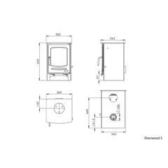 Henley Sherwood Fireplace 5kW - Freestanding Fireplaces