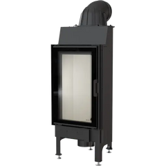 built-in, closed-combustion fireplace