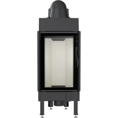 built-in, closed-combustion fireplace