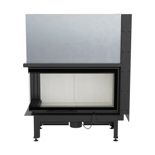 Corner built-in fireplace