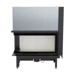 Corner built-in fireplace