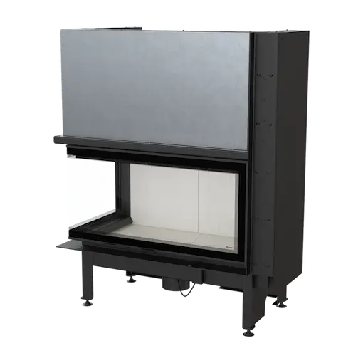 Corner built-in fireplace