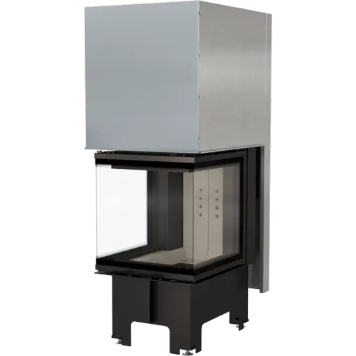 three-sided fireplace