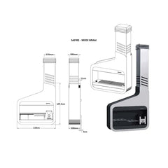 Wall Mounted Stainless Steel Braai