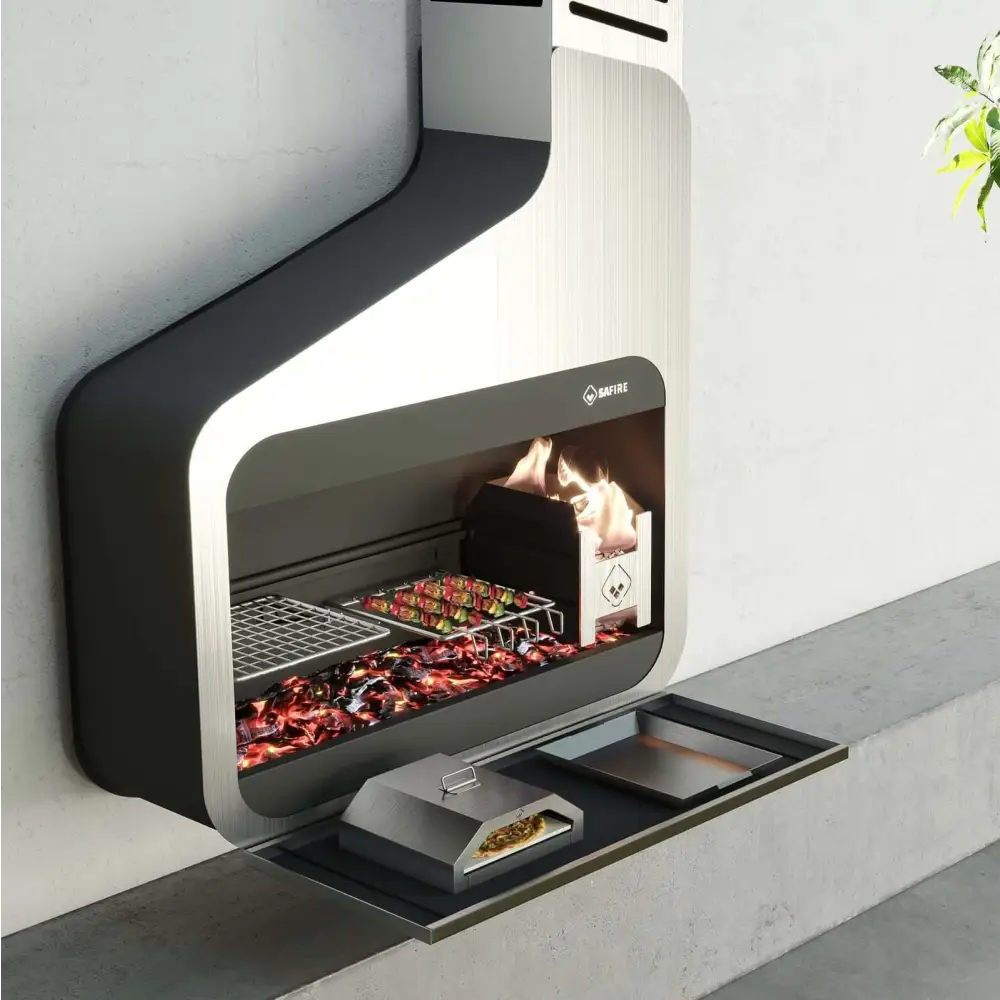 Wall Mounted Stainless Steel Braai