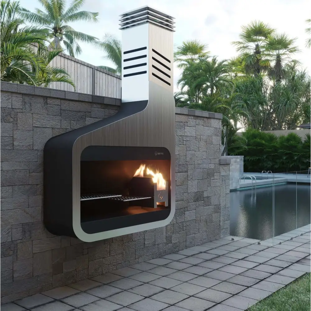 Wall Mounted Stainless Steel Braai