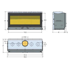Piazzetta MC120/48 Wood Fireplace spec