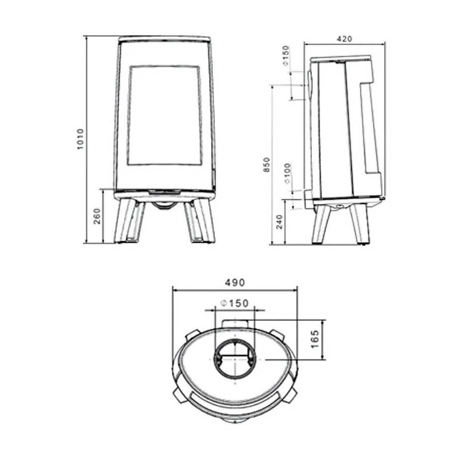 Dovre Bold 300 Freestanding Fireplace Specification 