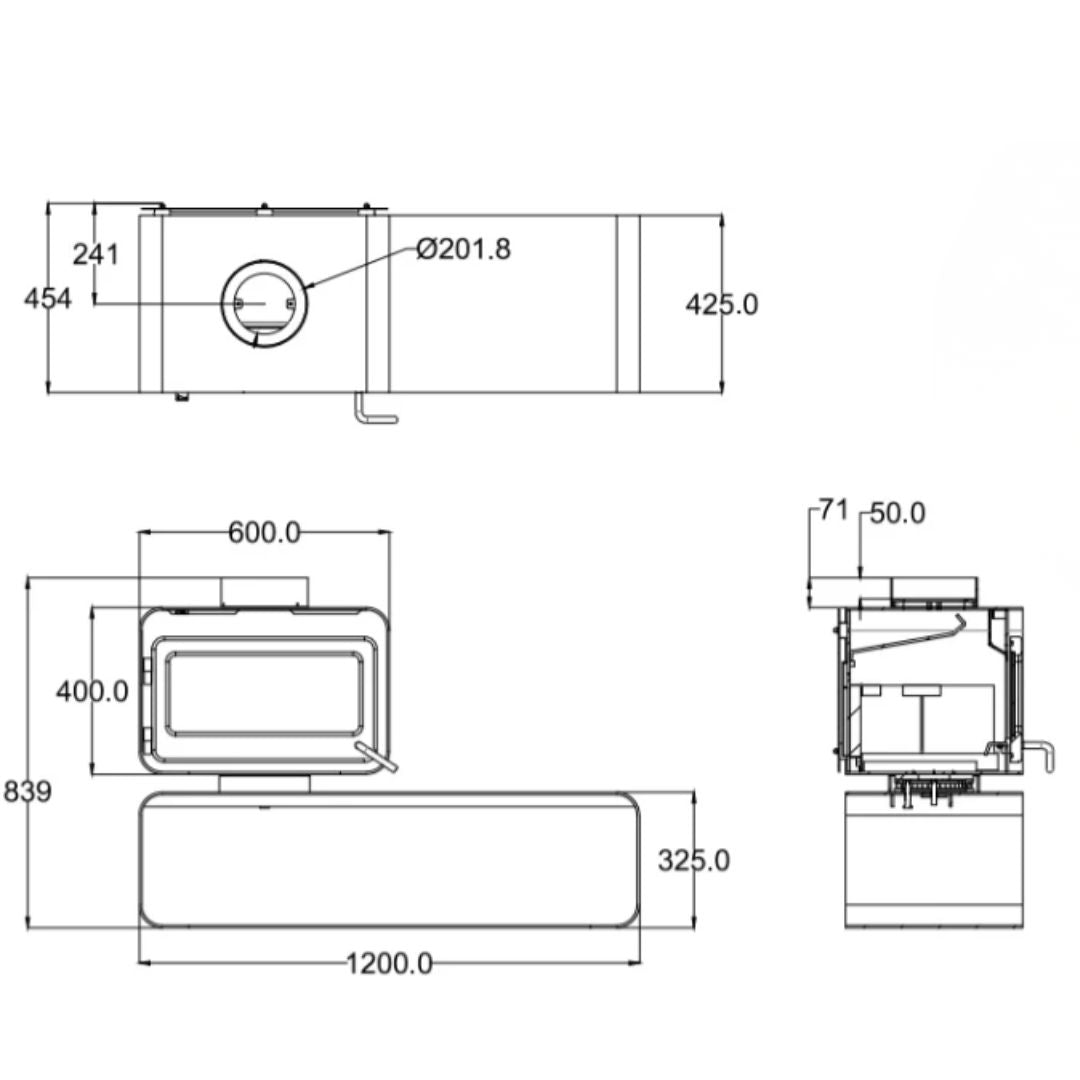Flamm Cute 1200 Freestanding Fireplace