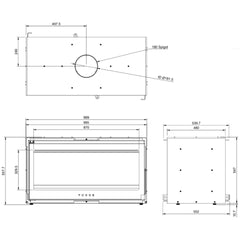 Forge Fires D100 Double Sided Freestanding Fireplace