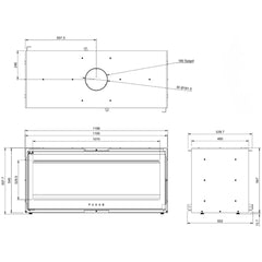 Forge Fires D120 Double Sided Freestanding Fireplace