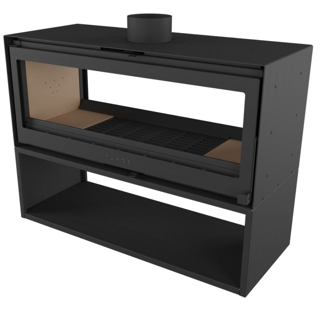 Forge Fires D120 Double Sided Freestanding Fireplace