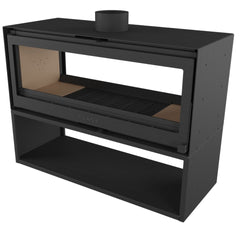 Forge Fires D120 Double Sided Freestanding Fireplace
