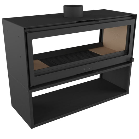 Forge Fires D120 Double Sided Freestanding Fireplace