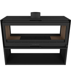 Forge Fires D120 Double Sided Freestanding Fireplace