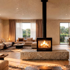 Forge Fires D60 Double Sided Freestanding Fireplace