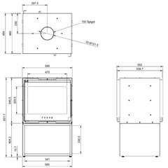 Forge Fires D60 Double Sided Freestanding Fireplace