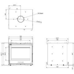 Forge Fires D60 Double Sided Freestanding Fireplace