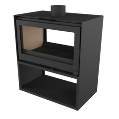 Forge Fires D80 Double Sided Freestanding Fireplace