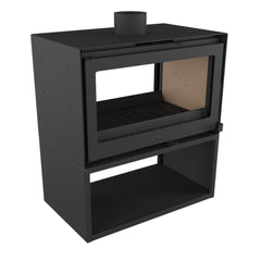 Forge Fires D80 Double Sided Freestanding Fireplace