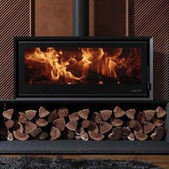 Heeta 1200 Log Base Bevel Wood Fireplace