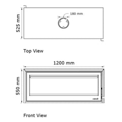 Heeta 1200 Log Base Bevel Wood Fireplace
