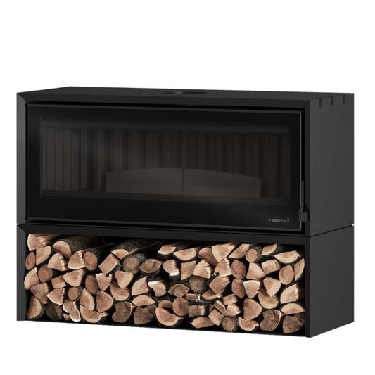 Heeta 1200 Log Base Bevel Wood Fireplace