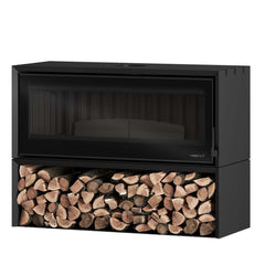 Heeta 1200 Log Base Bevel Wood Fireplace
