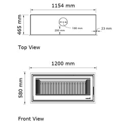 Heeta 1200 Wood Fireplace Insert