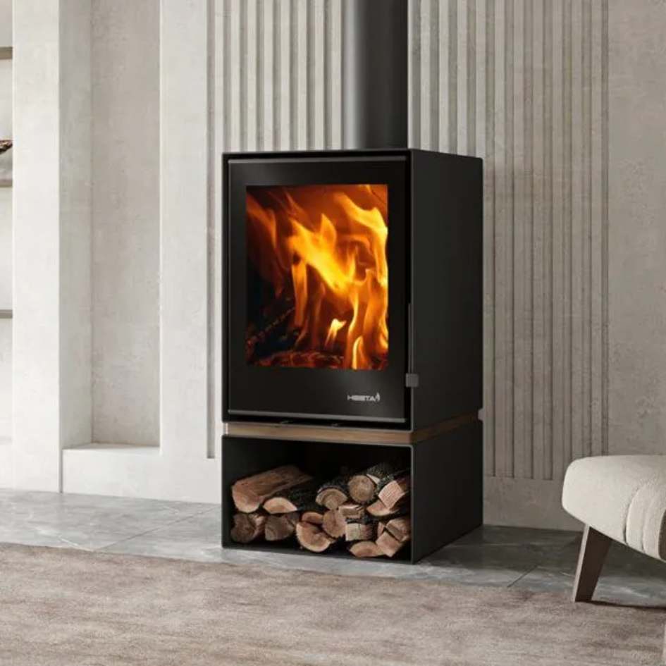 Heeta 500 Oakley Log Base Wood Fireplace