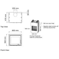 Heeta 600 Wood Fireplace Insert