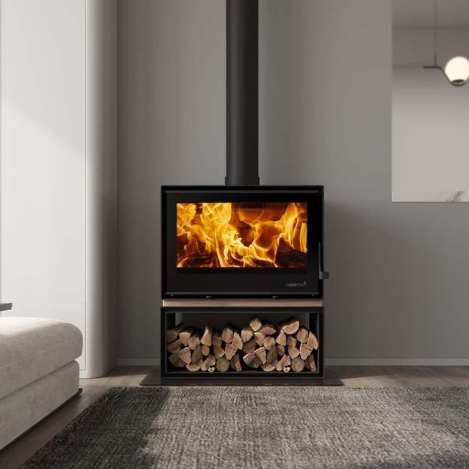Heeta 700 Oakley Log Base Wood Fireplace