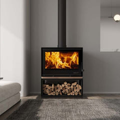 Heeta 700 Oakley Log Base Wood Fireplace