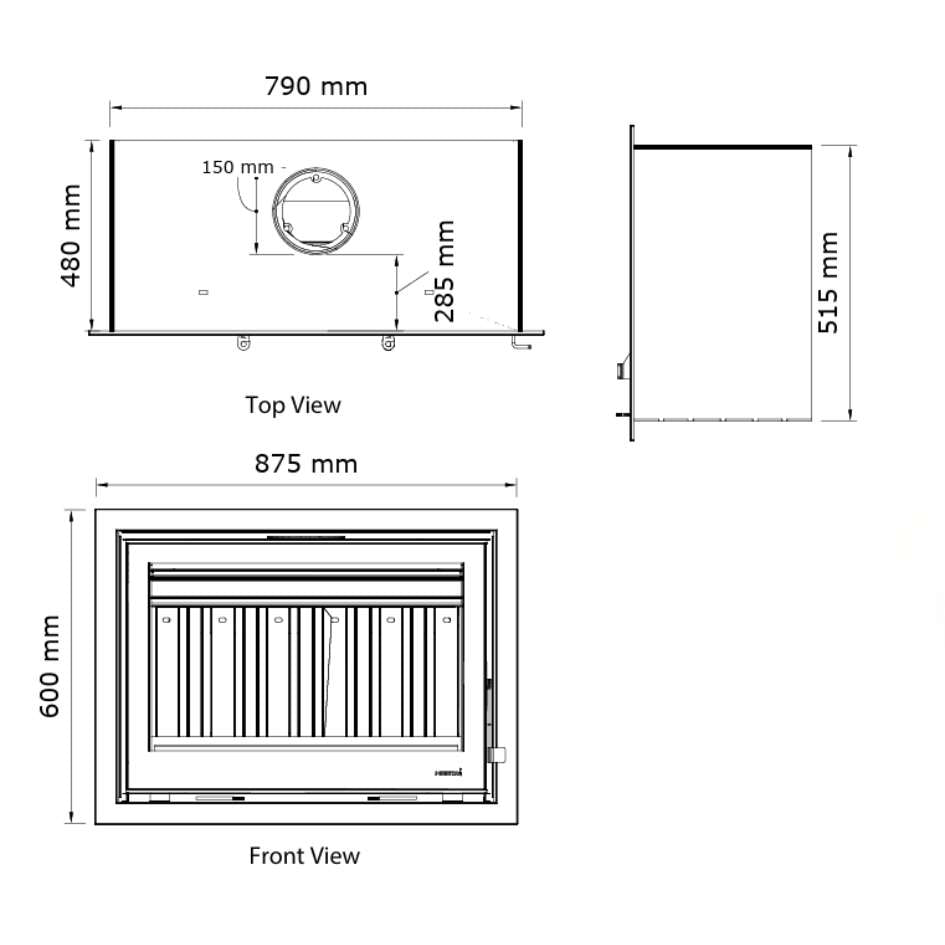 Heeta 800 Wood Fireplace Insert