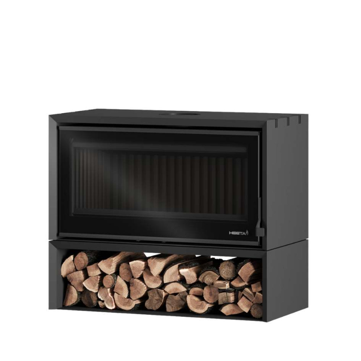 Heeta 950 Log Base Bevel Wood Fireplace