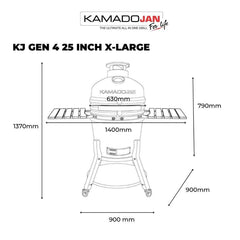 Kamado Jan Gen 4 X-Large - Ember Red