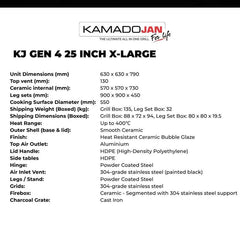 Kamado Jan Gen 4 X-Large - Bok Green