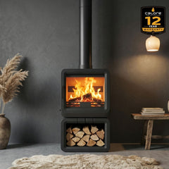 Newport Log Base Fireplace