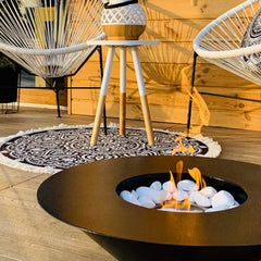 NovaFlame Freestanding Universe Biofuel Fireplace - Black