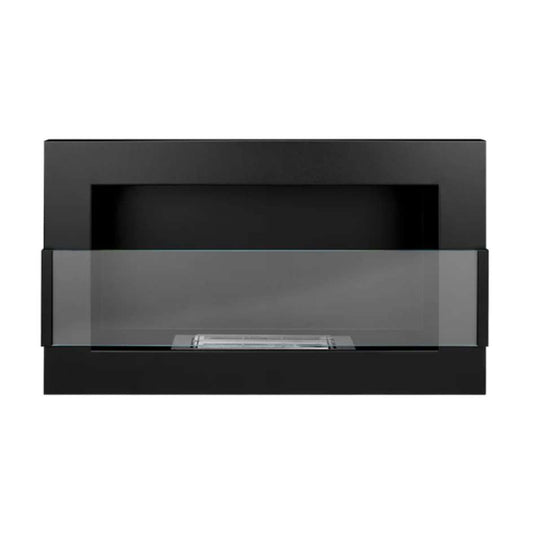 NovaFlame Hanging Biofuel Fireplace 650x400 - Matte Black - Glass