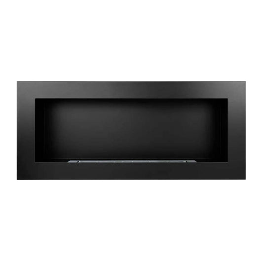 NovaFlame Slimline Hanging Biofuel Fireplace 900x400 - Black - No Glass