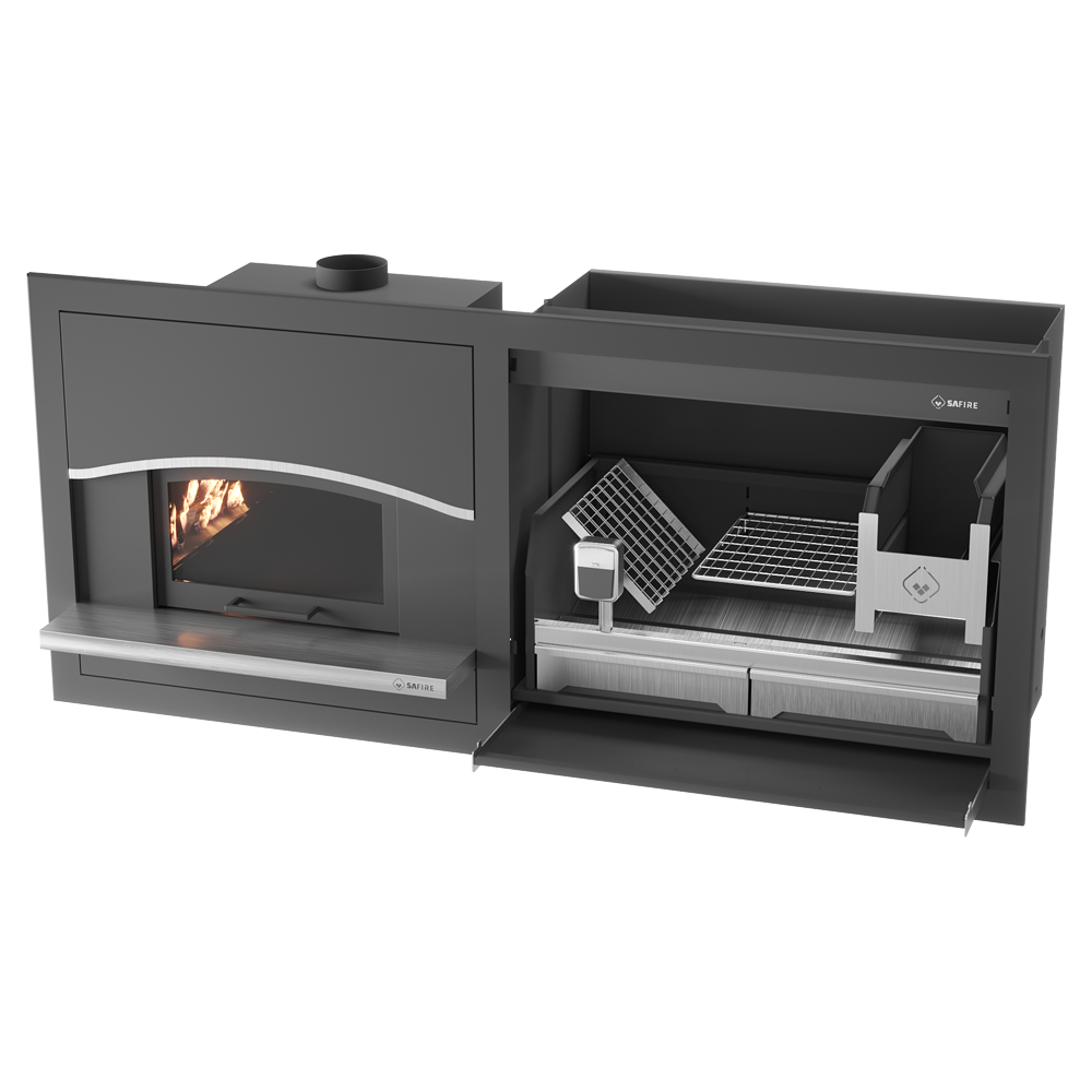 SAFire Pyro Wood Braai with Pizza Oven