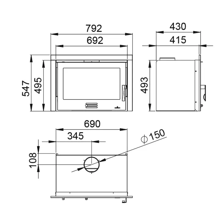 Bronpi Coliseo Built-in Fireplace