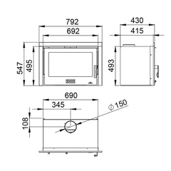 Bronpi Coliseo Built-in Fireplace